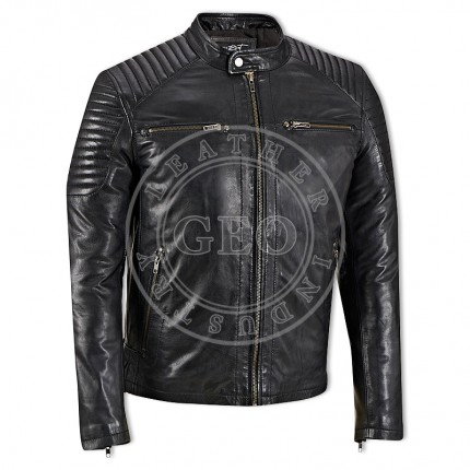 Motorbike Leather Jackets For Men Bikers